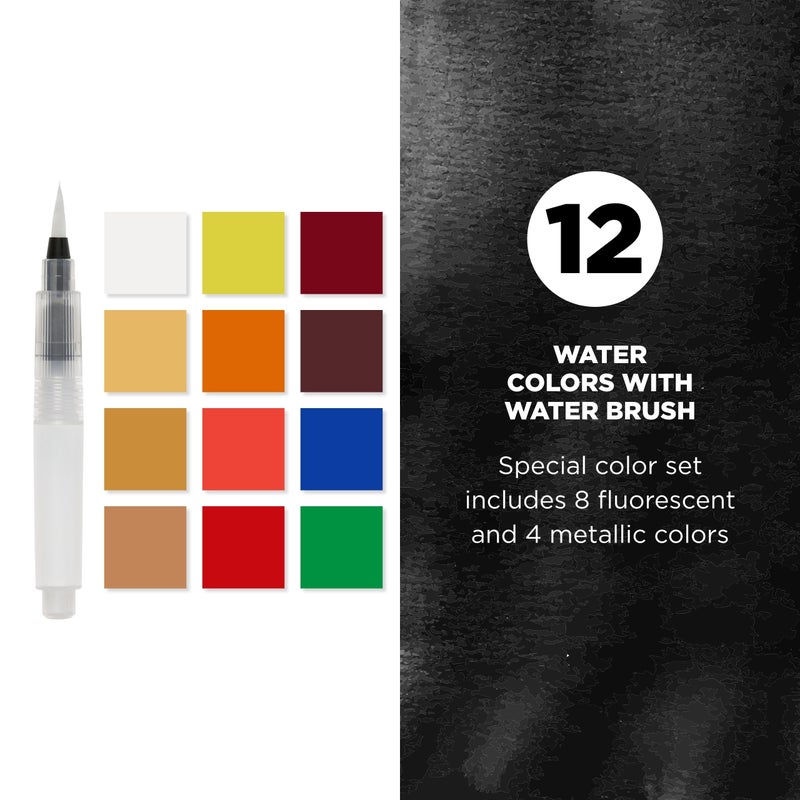 SAKURA Pocket Set Koi Watercolor Kit, 12 Colors Count - Image 2